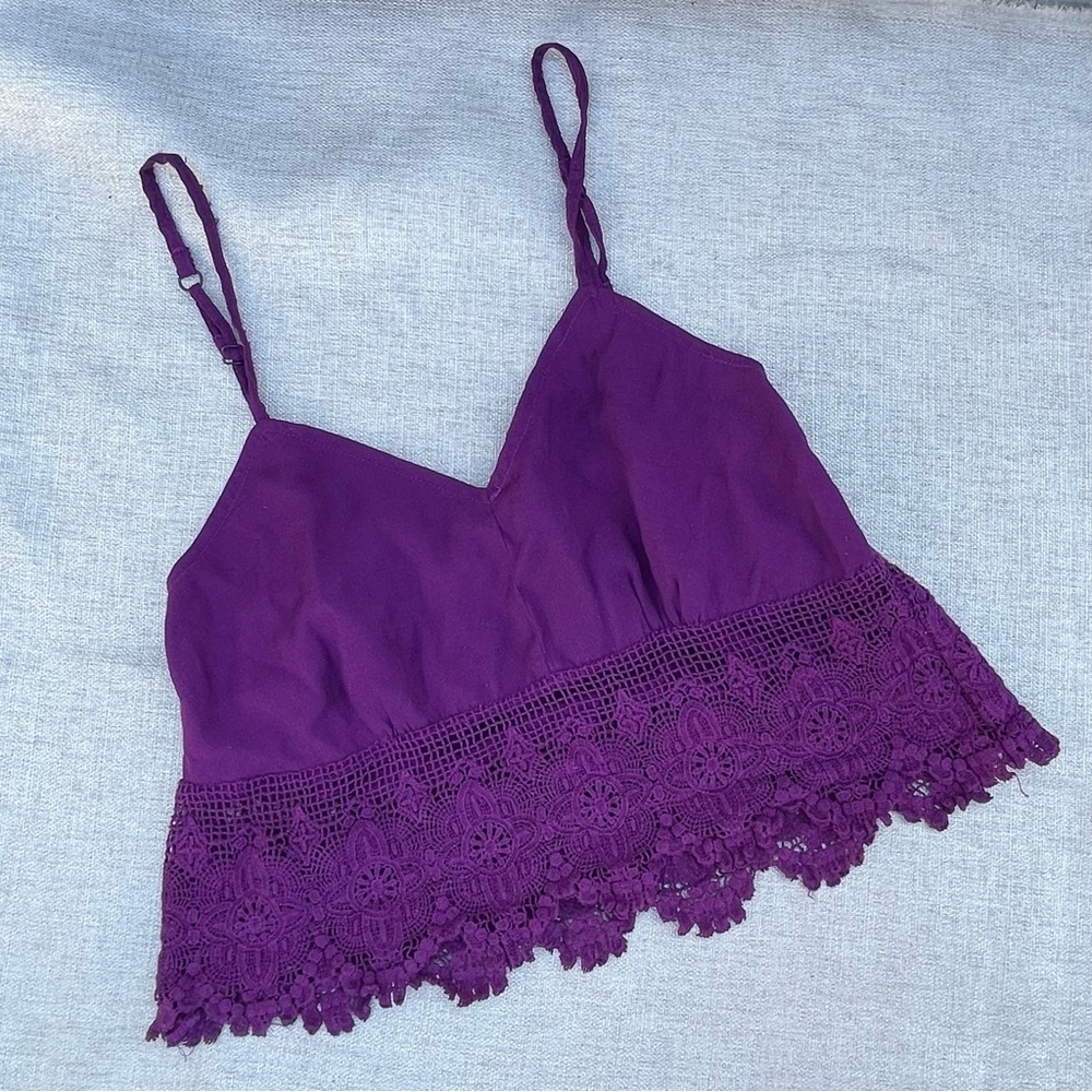 Tobi Crop Top Knit Bottom Medium Purple